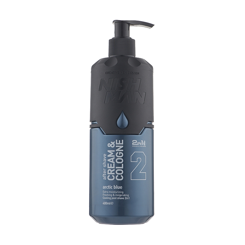 Крем-одеколон після гоління Nishman No.2 Arctic Blue 2in1 After Shave Cream &amp; Cologne, 400 мл