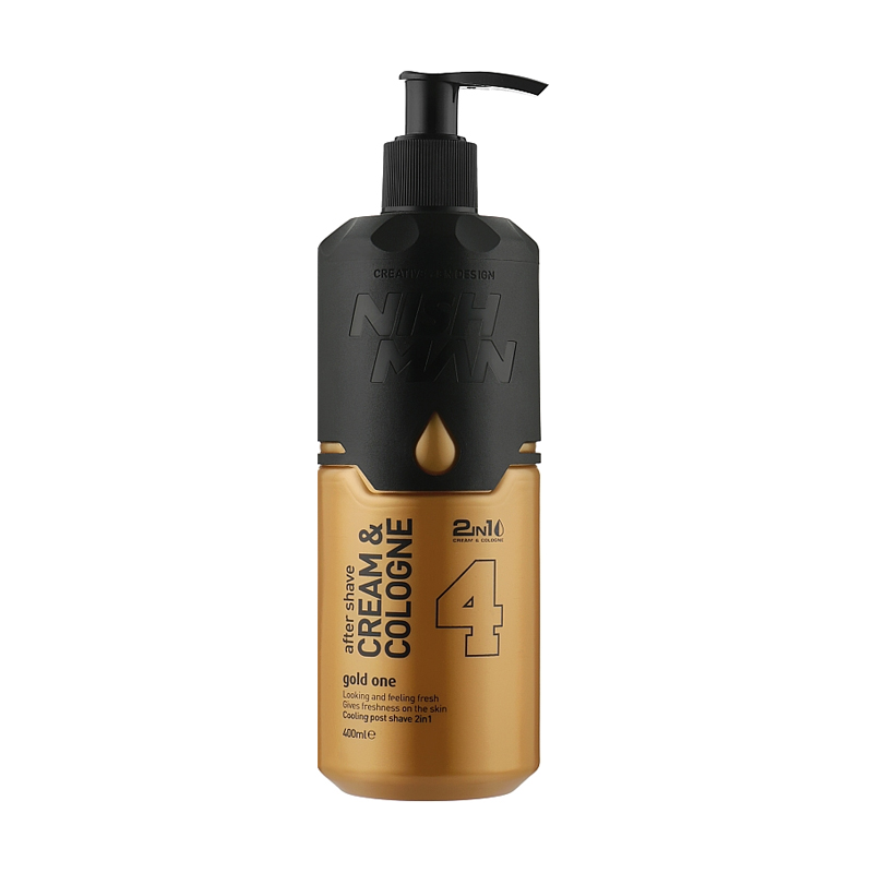 Крем-одеколон після гоління Nishman No.4 Gold One 2in1 After Shave Cream &amp; Cologne, 400 мл
